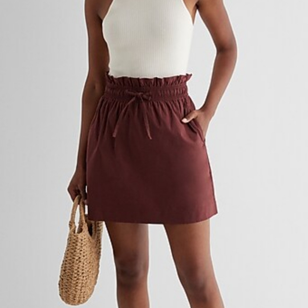 NWT Express Rich Maroon Mini Skirt Size 2